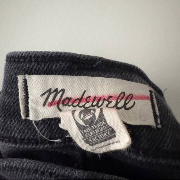 Madewell 10” High Rise Skinny Jeans Cotton Stretch Black Zip Button Denim pocket - Picture 10 of 13